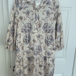 New Rachel Zoe Tiered Cotton Floral Dress Size Small